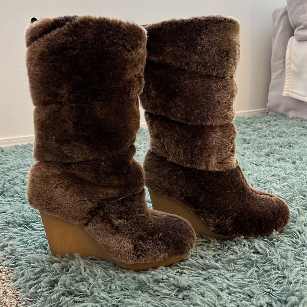Tory Burch faux fur boots